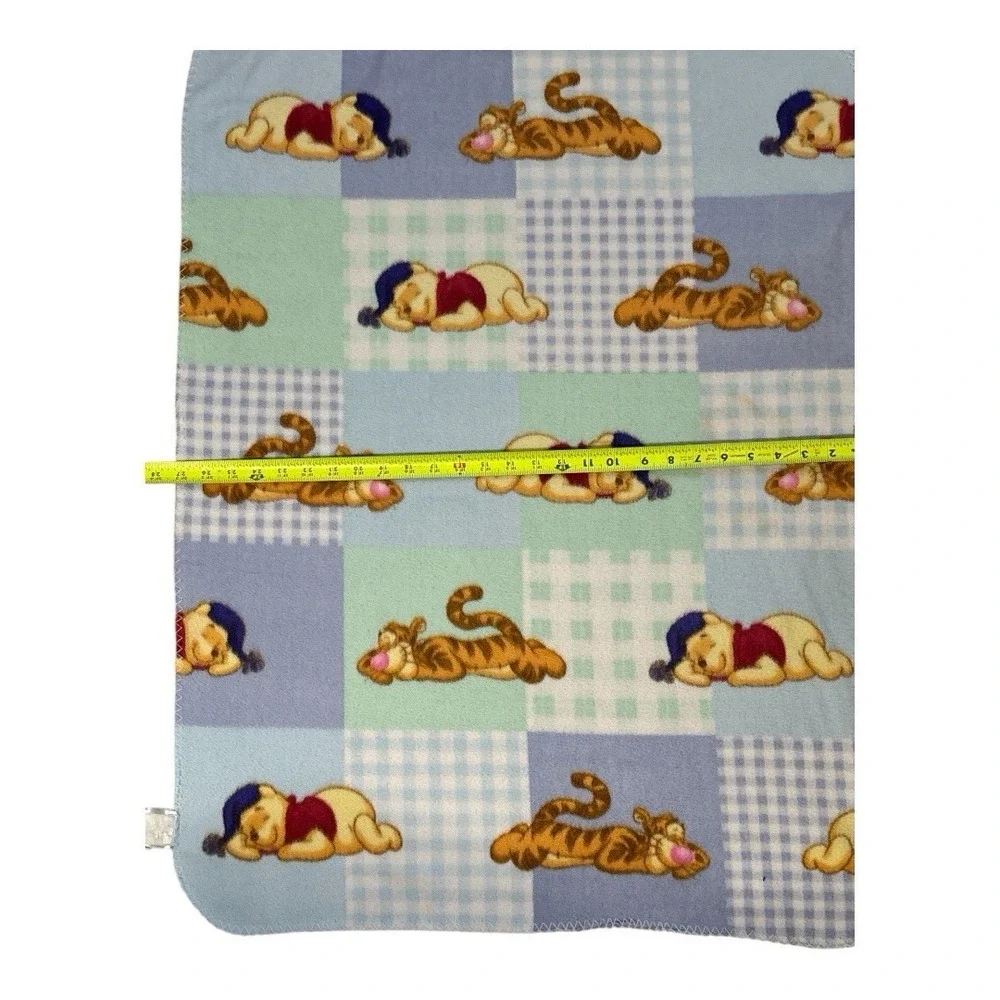 Winnie The Pooh Fleece Baby Blanket Blue Sleepytime‎ Pooh And Tigger